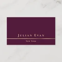 Thumbnail for Luxury Gold Minimalistic Burgundy Wine Classy Business Card