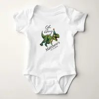 Oh Boy! Cute Dinosaur Baby Shower Baby Bodysuit