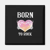 Skeleton Hands Heart Graphic Minimal Style Magnet