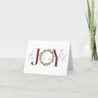 Elegant Christmas Joy to the World Holiday Wreath