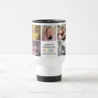 Cute First Father's Day Daddy | Photo Collage Travel Mug