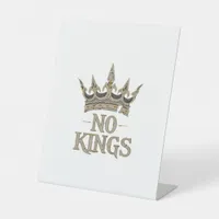 No Kings In America Vintage Graphic Pedestal Sign