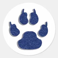 Dog Canine Paw Print  Blue Stickers