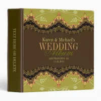 Forest Nature Fractal Lace Wedding Album Binder