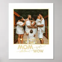 Mother's Day Photo, Modern Script Text Gold Silver Foil Prints