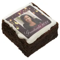 Graduation party burgundy gold stars photo 2025 brownie