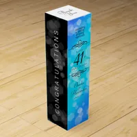 Elegant 41st Blue Topaz Wedding Anniversary Wine Box