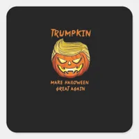 Halloween Trumpkin Classic Funny Square Sticker