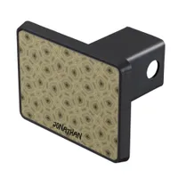 Monogram Name Black and Beige pattern | Hitch Cover