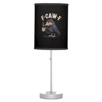 F Caw F Coffee Crow Gothic Raven Funny Halloween Table Lamp