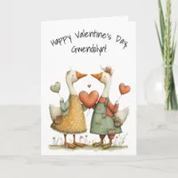 Geese Sweethearts Happy Valentine's Day Card