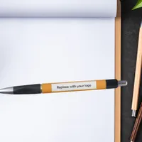 Orange corporate business logo pen