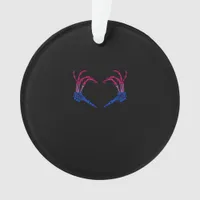 Skeleton Heart Bisexual Lgbt-Q Pride Skull Hand Ornament