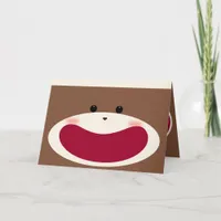 Sock Monkey Smile(Boy)  Thank You Card