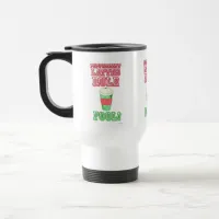 Peppermint Latte Funny Cute Cartoon Slogan Travel Mug