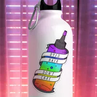 Dyed Hair Rainbow Bottle Funny Cartoon Sticker