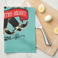 Country Twang Red/Black ID464 Towel