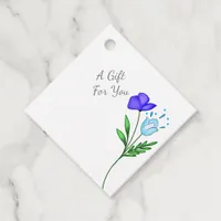 Simple Minimalist Wildflower Boho Chic Favor Tags