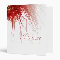 Red Bottlebrush flower White Avery Binder