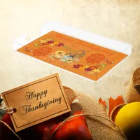 Thanksgiving Friendsgiving Autumn on orange | Acrylic Tray