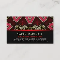 Tribal Decor Red+Black w/ Logo Business Card