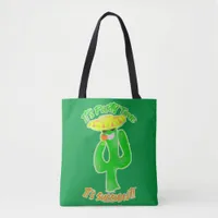 Neon Succulent Party Time Cactus Logo Tote Bag