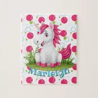 Kids Name Cute Unicorn Puzzle Learning Activity