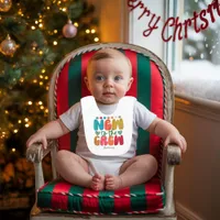 "New to the Crew" Retro Christmas Holiday Baby Bib