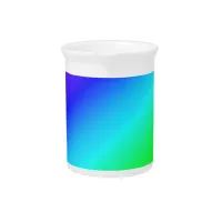 Colorful Rainbow Green Blue Purple Diagonal Blend Pitcher