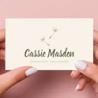 Dandelion Seed Rustic Botanical Business Logo Business Card