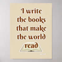 Make the World Read Funny Author Slogan Poster