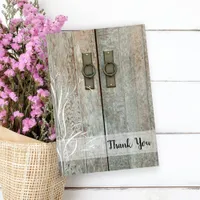 Double Barn Doors Country Thank You Notes