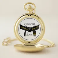 Martial Arts Third Degree Black Belt Pocket Watch