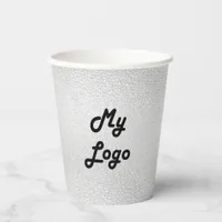 Silver business company logo paper cups