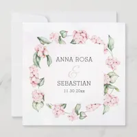*~* Boho Snow Berry AR12 QR RSVP Wedding Invitation