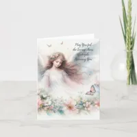 Angel Protection Sympathy Grief Cancer Illness Thank You Card