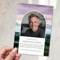 Golf Course Photo Sympathy Funeral Memorial Thank You Card