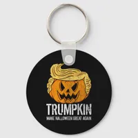 Halloween Great Again Donald  Trumpkin Pumpkin Keychain