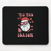 Groovy Christmas Santa Tis The Season Mouse Pad