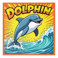 Cute Dolphin jumping out of the Ocean Acrylic Print