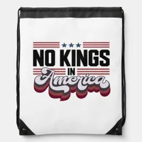 No Kings In America USA Retro Classic Drawstring Bag