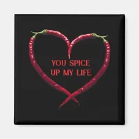 Spicy Chili Pepper Heart  Magnet