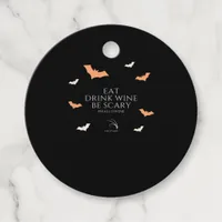 Hallowine Halloween Quote Eat Drink Favor Tags