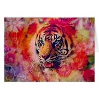 Tiger Floral Digital Art