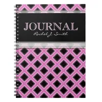 Pink Frills Grills Pattern Journal Notebook