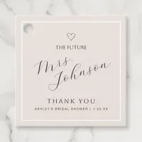 Bridal Shower Favor Tag | The Future Mrs Thank You