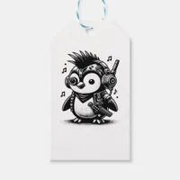 Whimsigoth Punkrock Weirdcore Penguin Vintage Art  Gift Tags