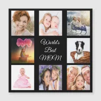 Mother Photo collage black magnet