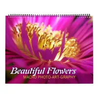 Beautiful Flowers Macro 12-Month Wall Calendar