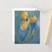 A Cute Mixed Media Flower Postcard